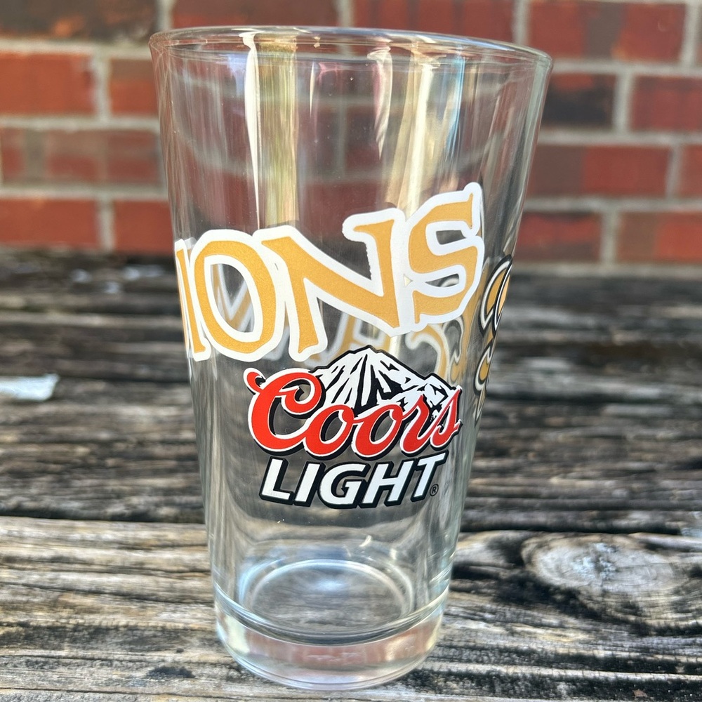 COORS LIGHT BEER NEW ORLEANS SAINTS 2010 SUPER BOWL CHAMPIONS GLASS